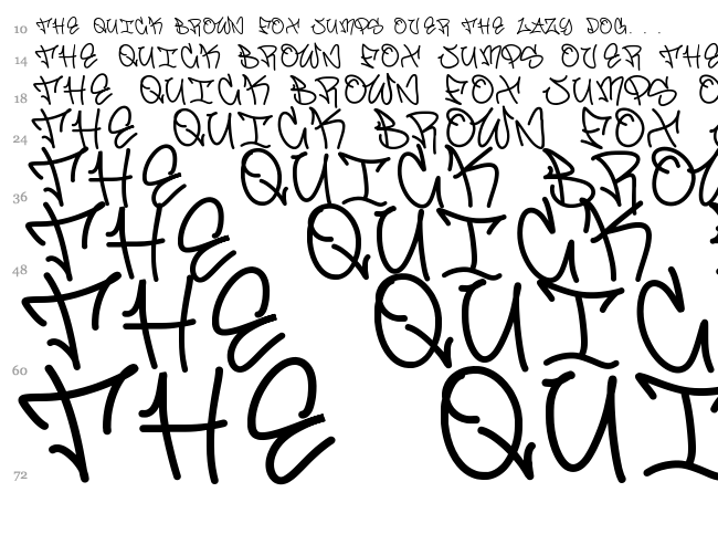 Graffiti font font waterfall